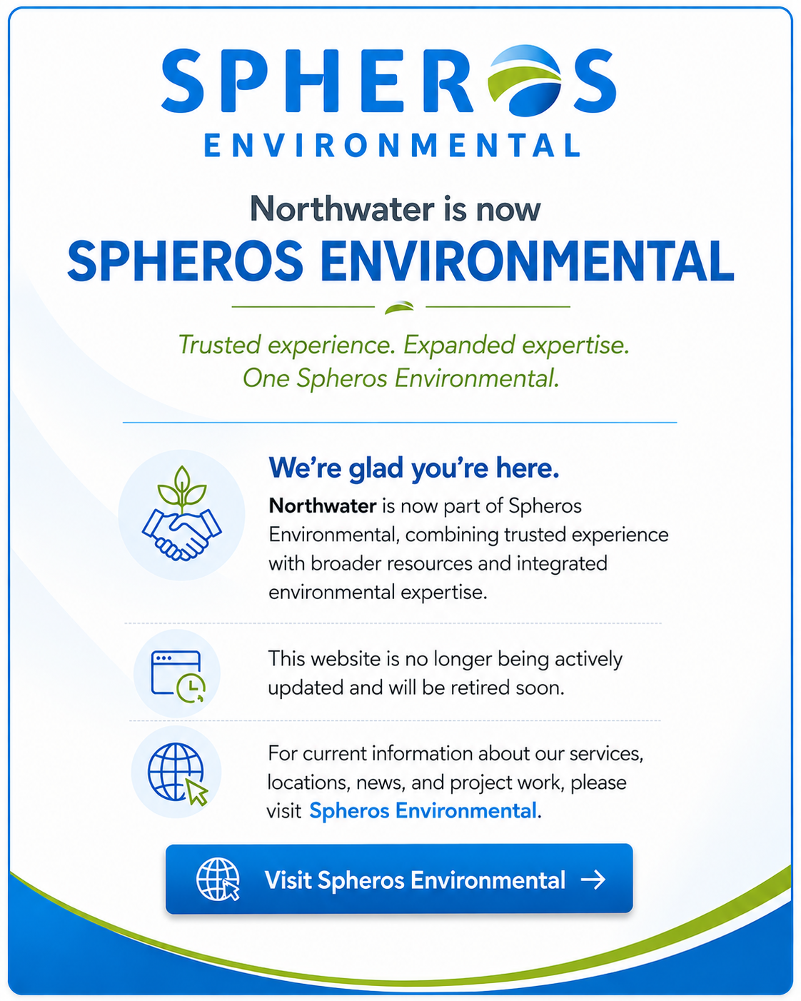 Northwater is now Spheros Environmental